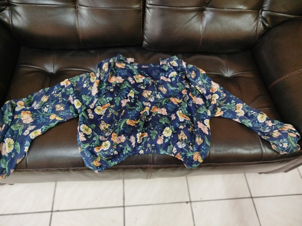 CHEMISE FEMME BLEUE FLEURIE